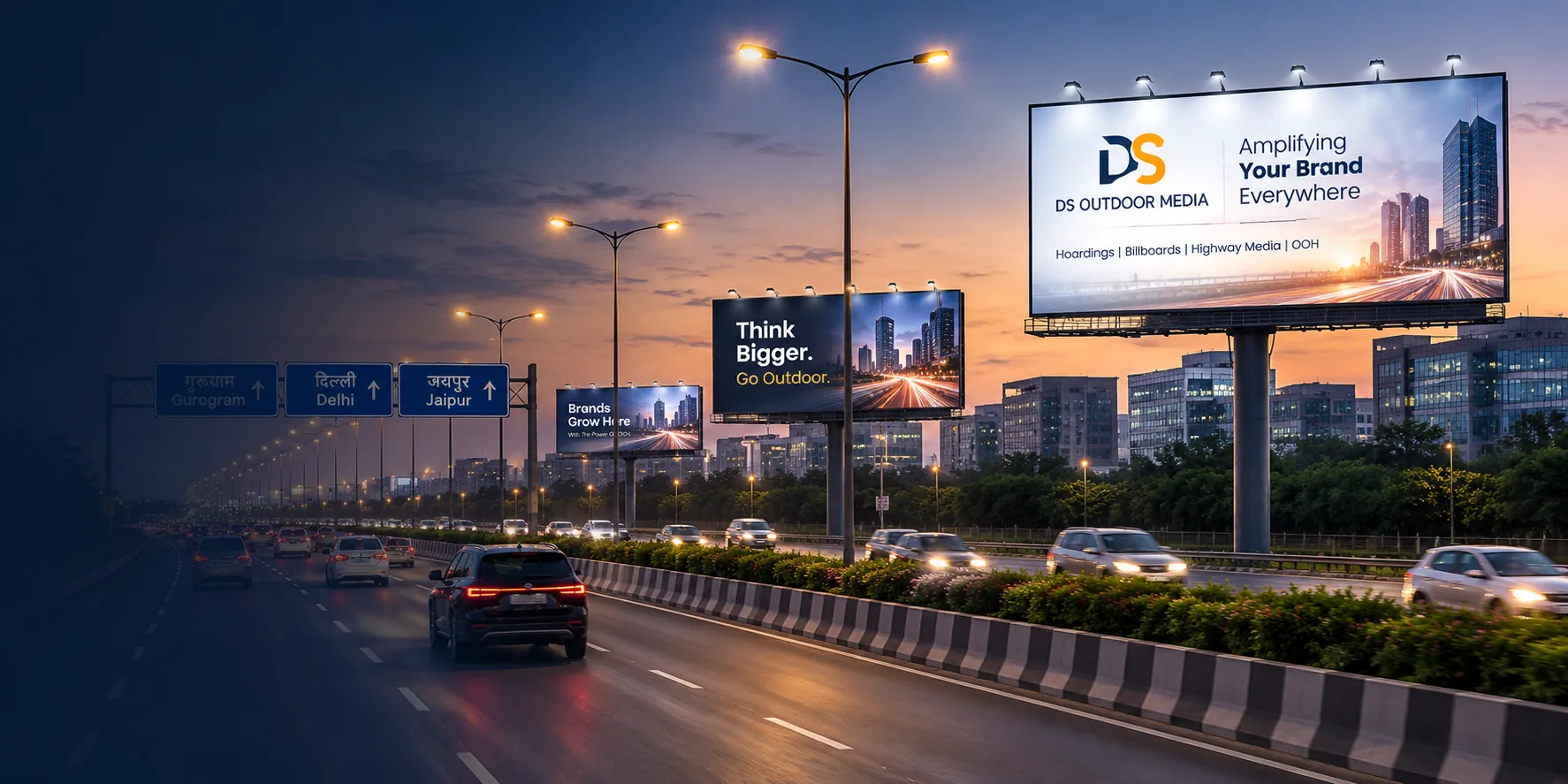 Premium unipole advertising